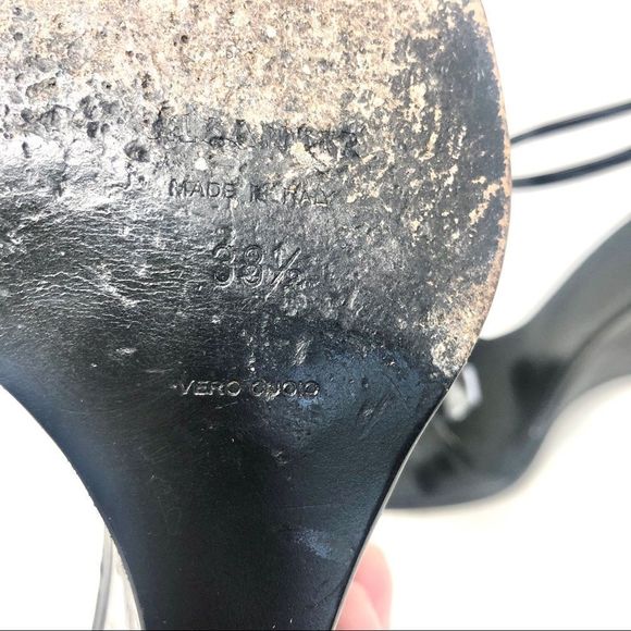 JILL Sander Black Patent Leather Wedge Sandals 8 - Picture 7 of 13